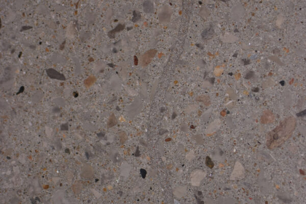 Crack routed with V-Blade and repaired with DiamaKrete Mortar